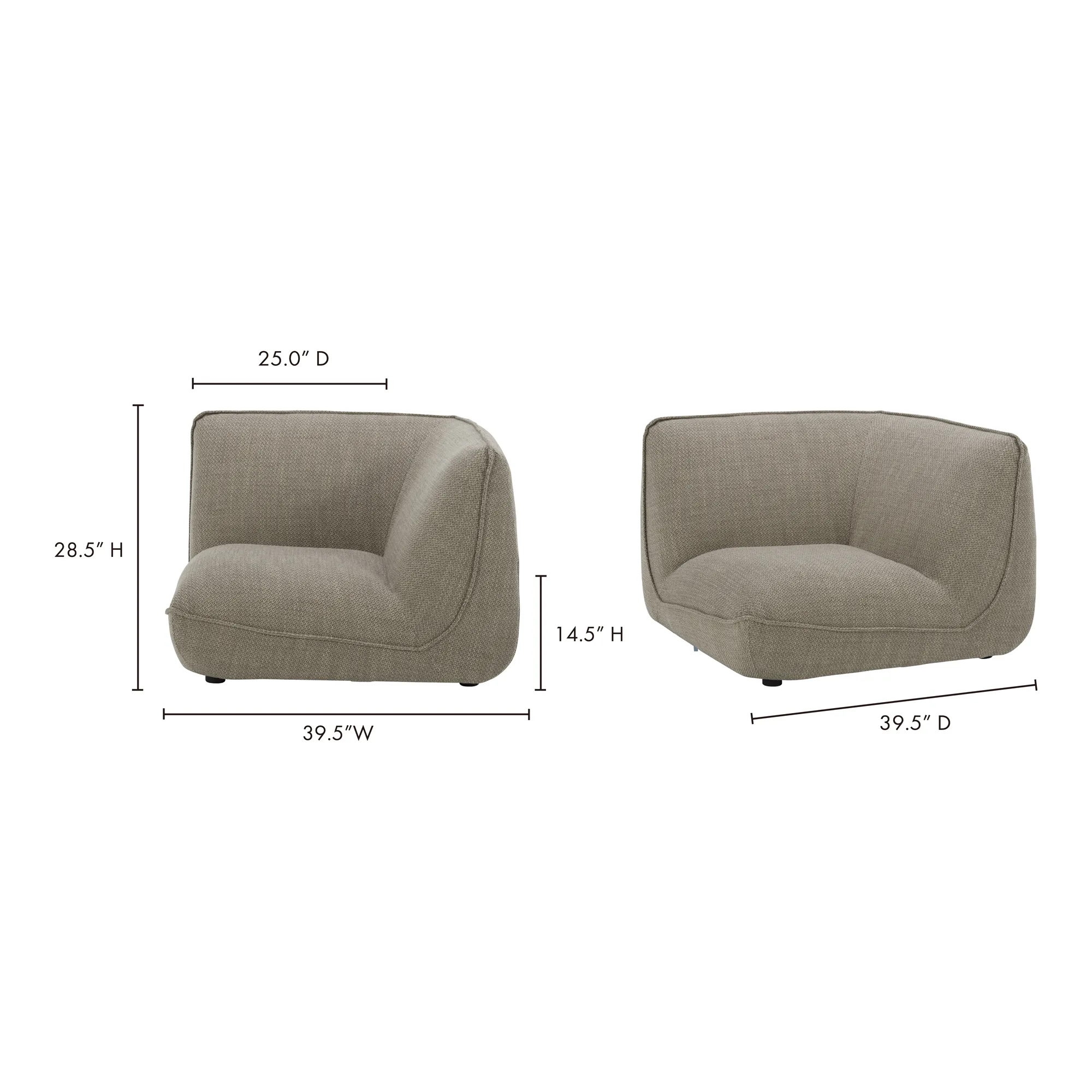 Midcentury Modular Speckled Lounge Chair