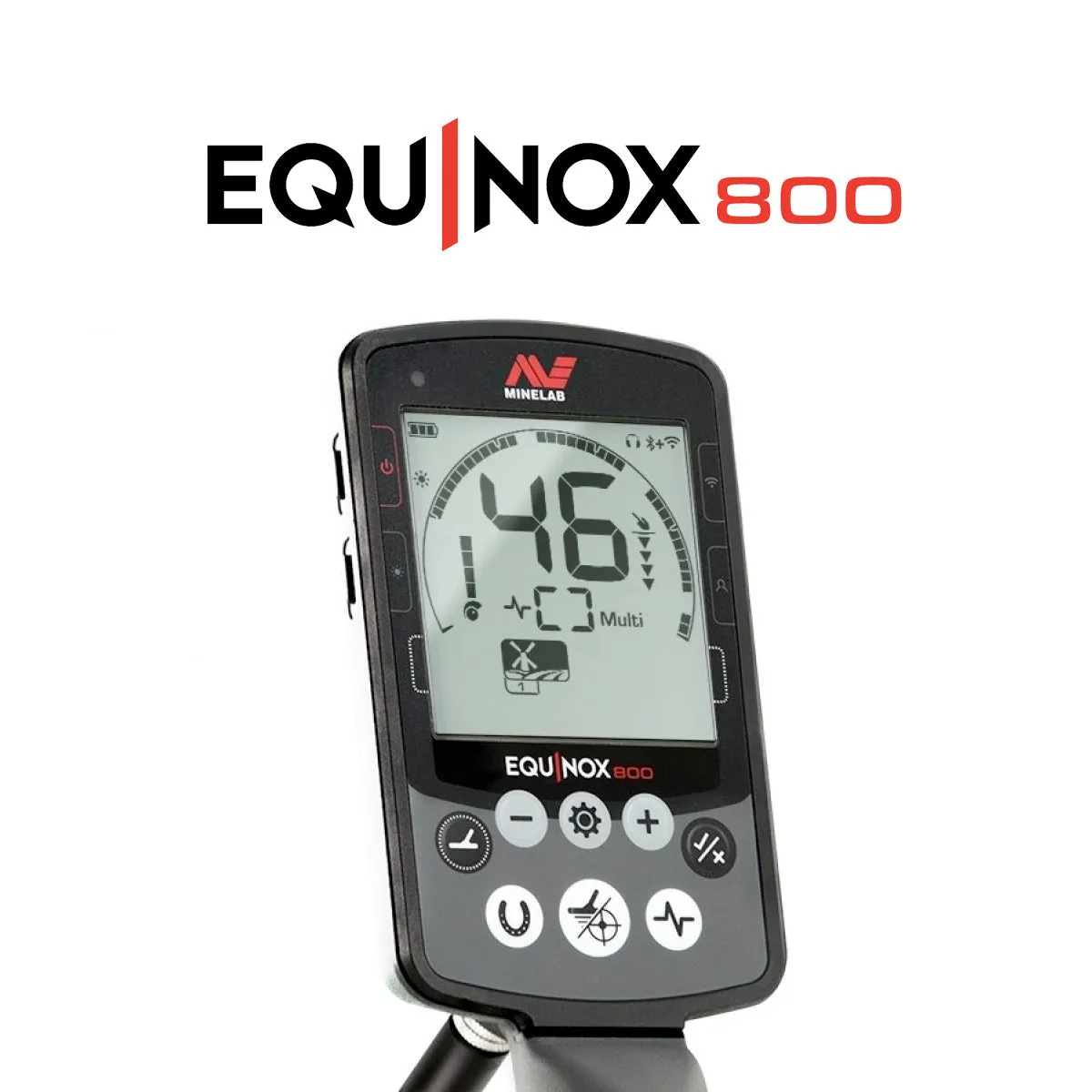 Minelab EQUINOX 800 Metal Detector 15" Coils, Lower Shafts, Pro-Find 20, and 6" Coil