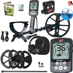 Minelab EQUINOX 800 Metal Detector with 24" Lower Shaft and FREE 6" Coil