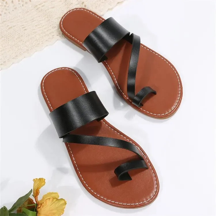 Minimalist Leather Strap Sandals