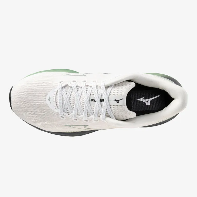 Mizuno Wave Rider 28 (D Width) - Mizuno Snow White/Frosty Green/Black (Mens)
