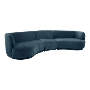 Moe's Home Collection Yoon Blue Compass Modular Sectional Nightshade