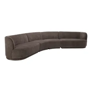 Moe's Home Collection Yoon Eclipse Grey Modular Sectional Chaise Left-Facing