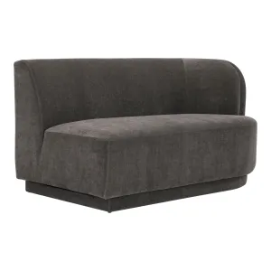 Moe's Home Collection Yoon Grey 2 Seat Sofa Right-Facing