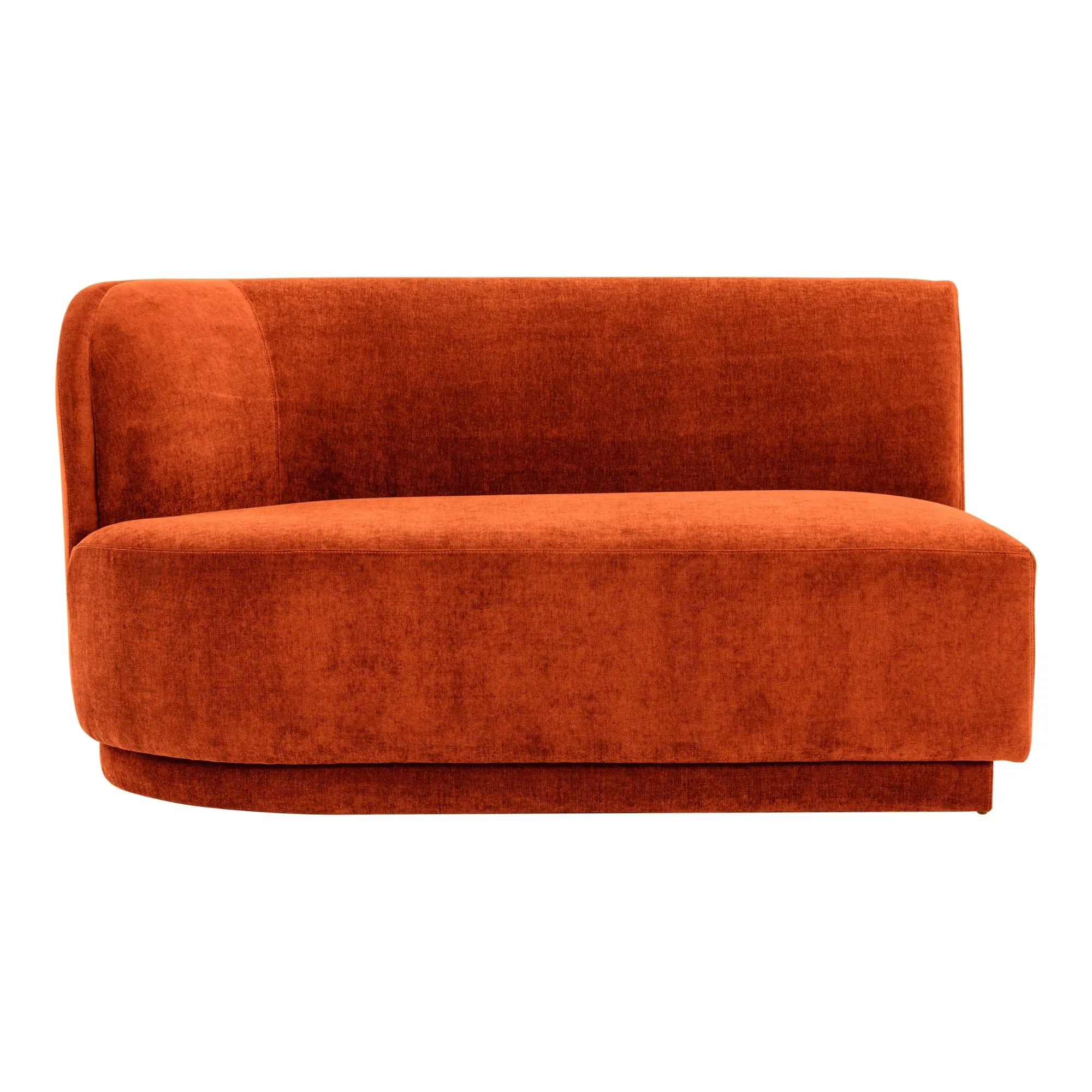 Moe's Home Collection Yoon Red 2 Seat Sofa Left-Facing