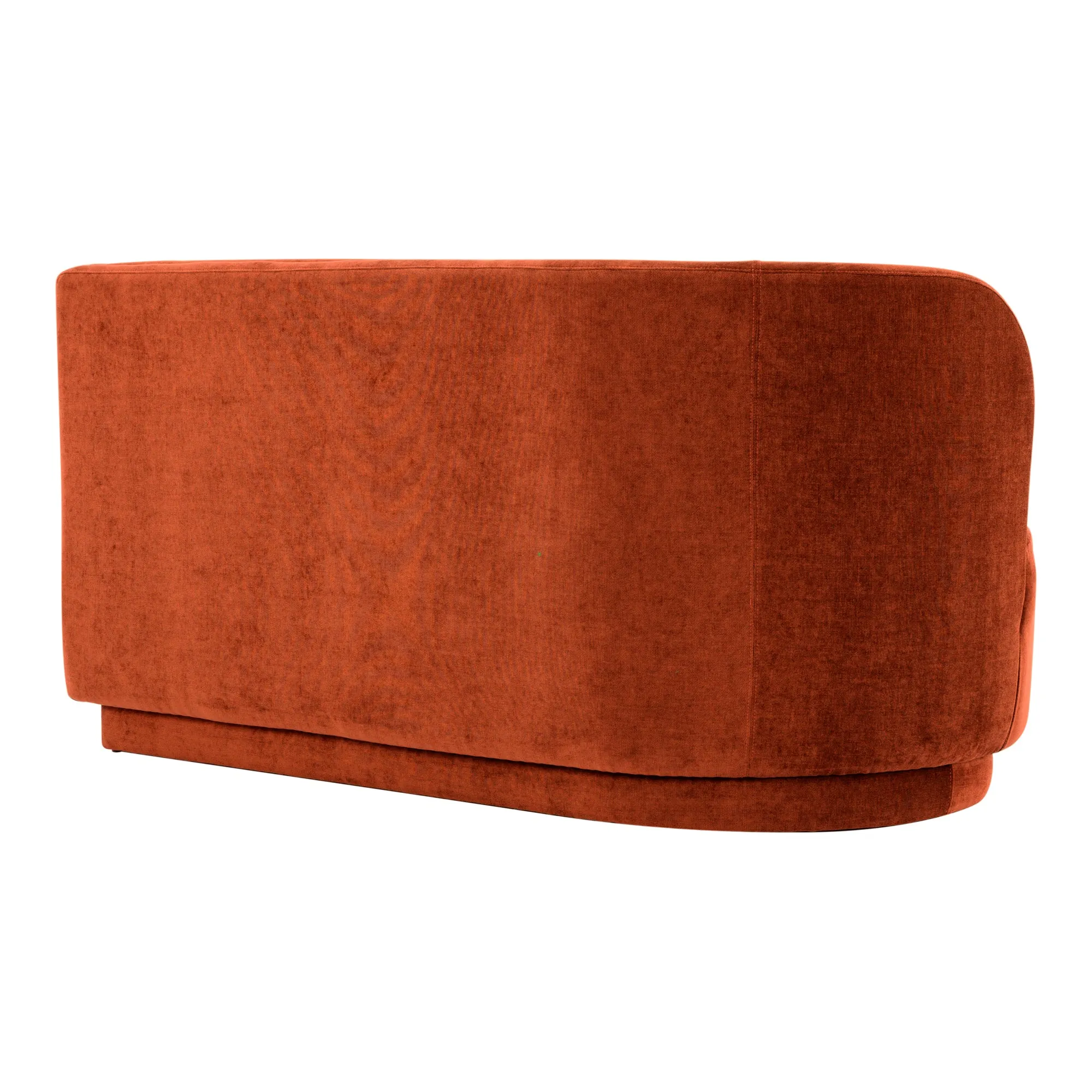 Moe's Home Collection Yoon Red 2 Seat Sofa Left-Facing