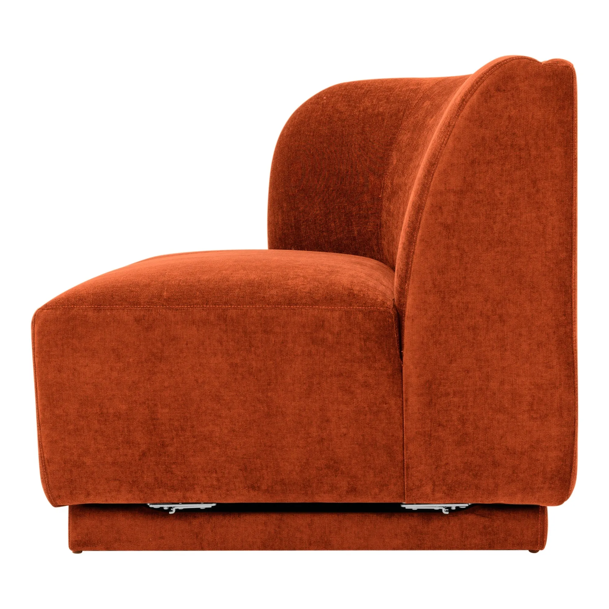Moe's Home Collection Yoon Red 2 Seat Sofa Left-Facing