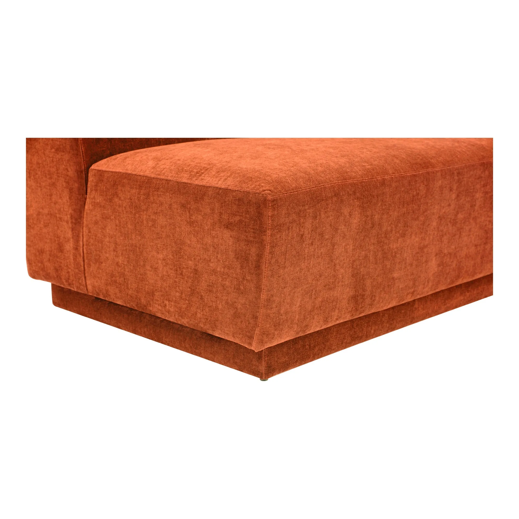 Moe's Home Collection Yoon Red 2 Seat Sofa Right-Facing