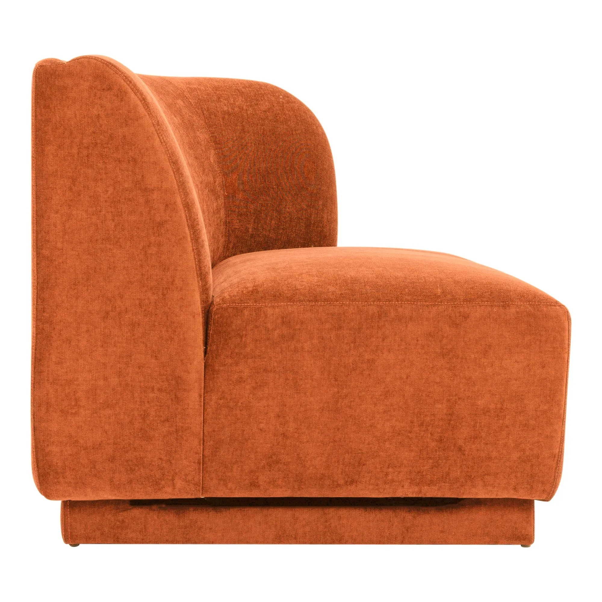 Moe's Home Collection Yoon Red 2 Seat Sofa Right-Facing