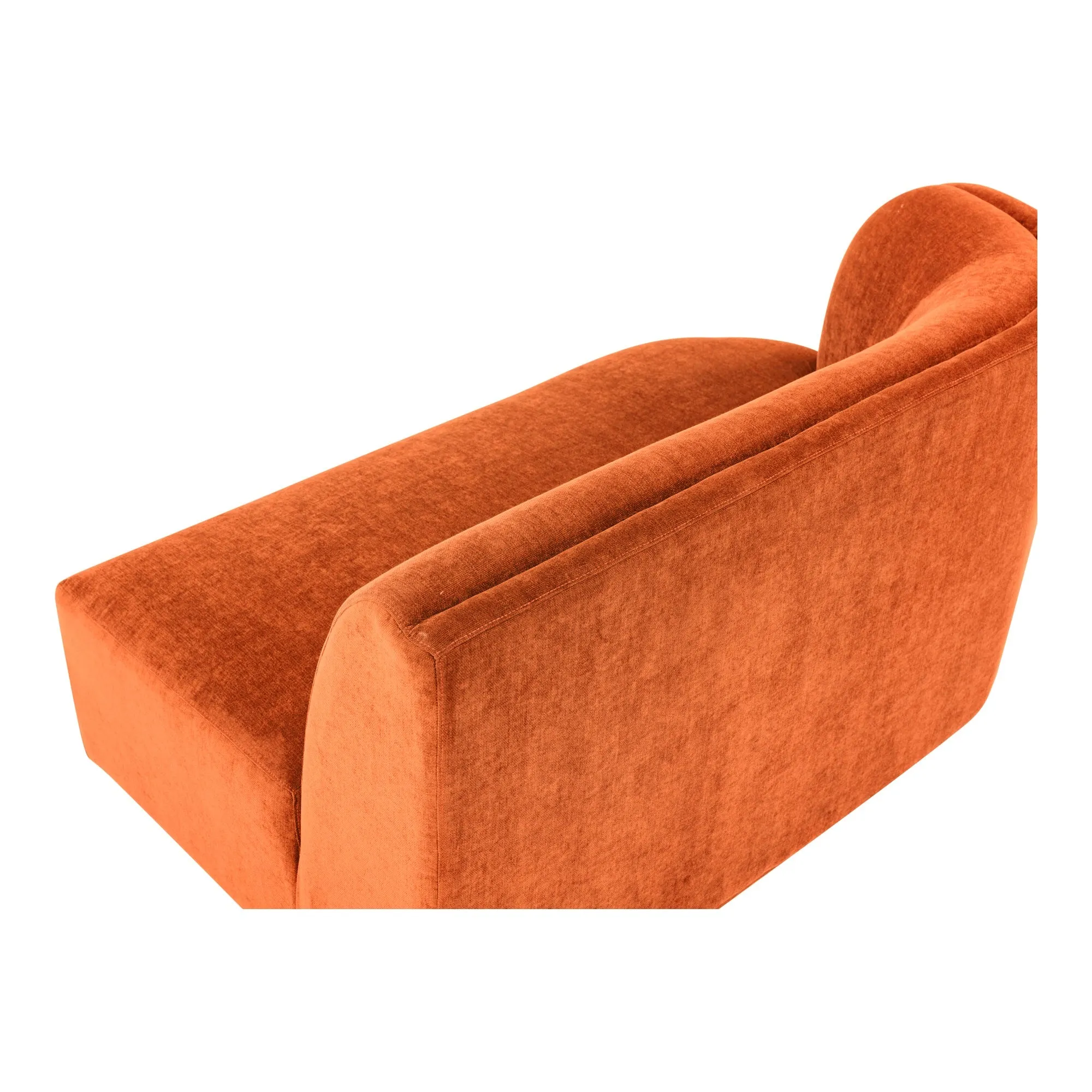 Moe's Home Collection Yoon Red 2 Seat Sofa Right-Facing