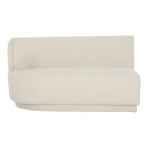 Moe's Home Collection Yoon White 2 Seat Sofa Left-Facing