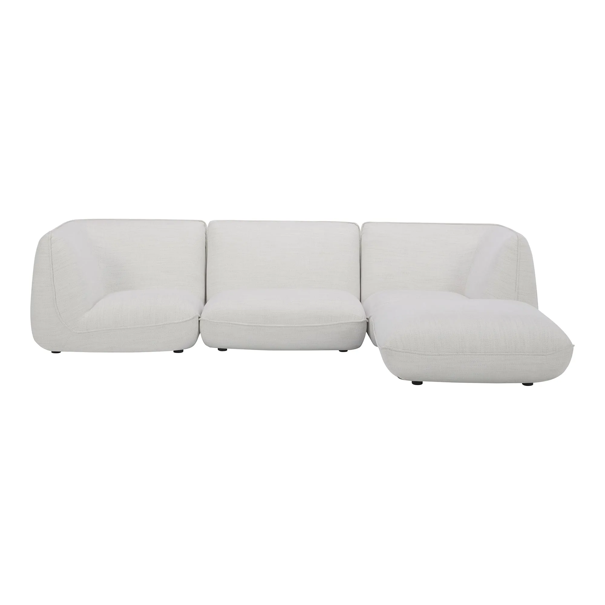 Moe's Home Collection Zeppelin Lounge Salt Stone White Modular