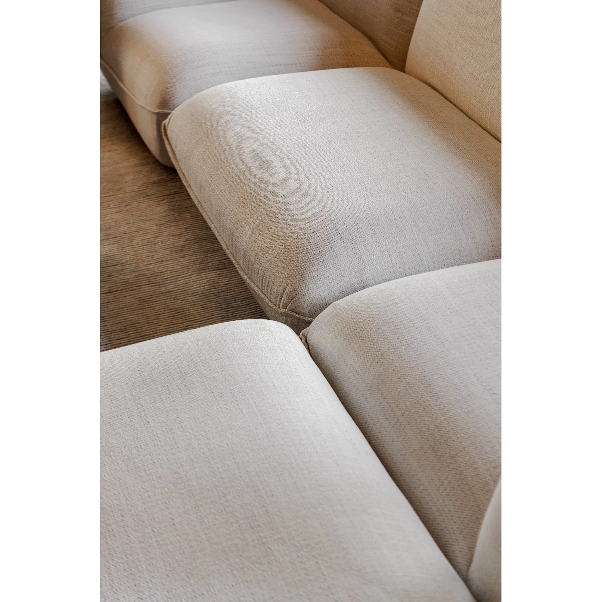 Moe's Home Collection Zeppelin Lounge Salt Stone White Modular