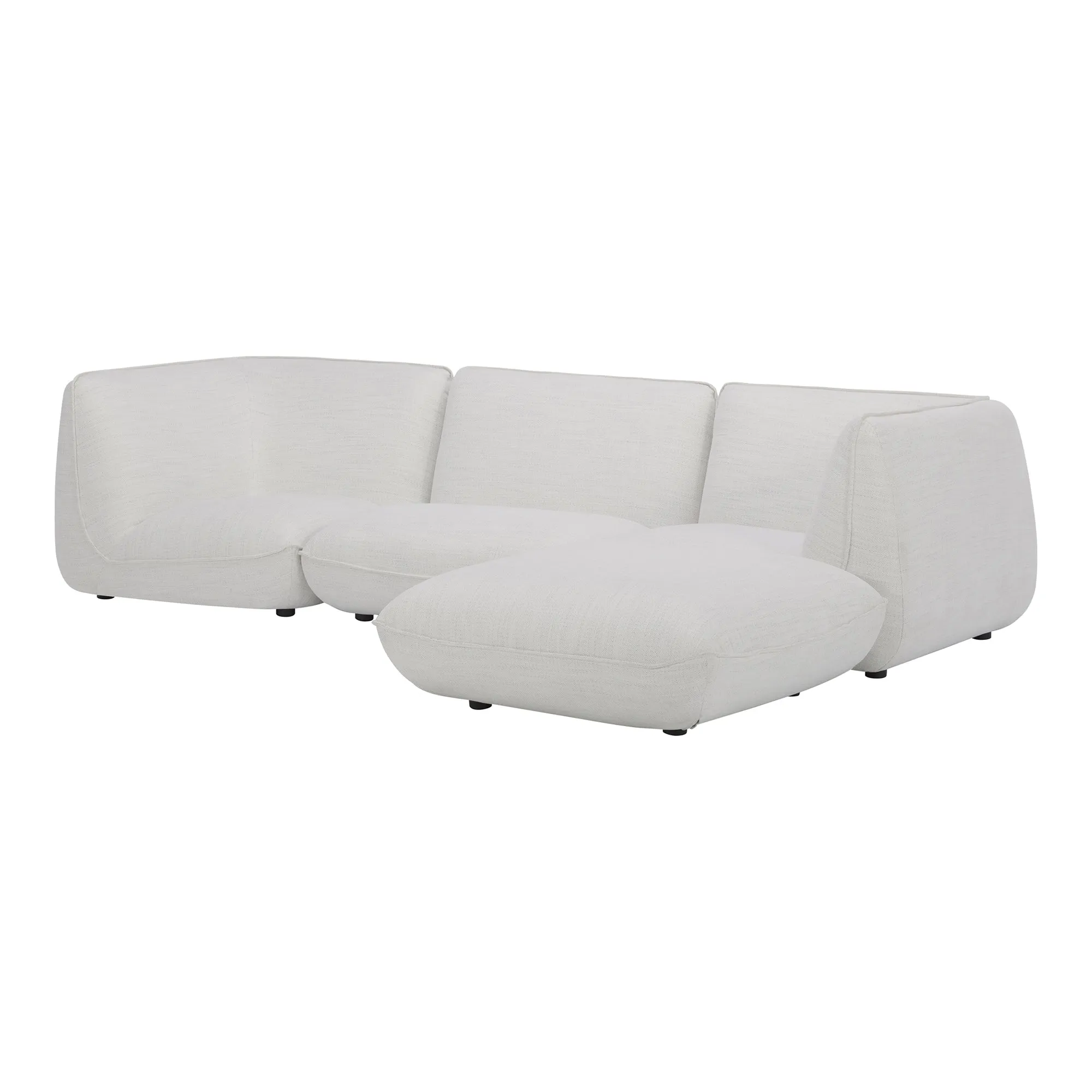 Moe's Home Collection Zeppelin Lounge Salt Stone White Modular