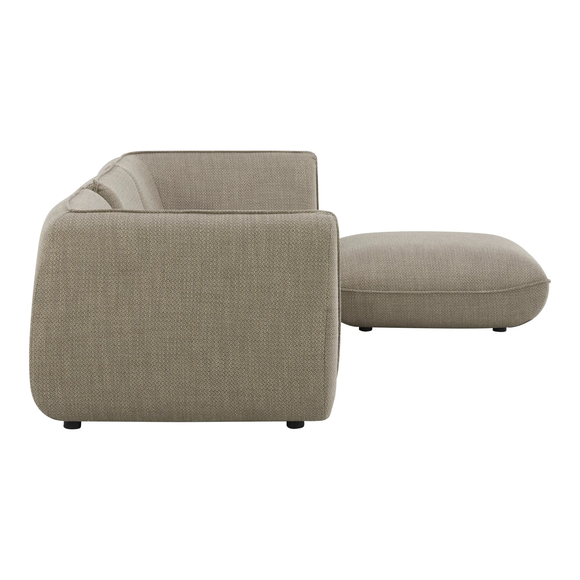Moe's Home Collection Zeppelin Lounge Speckled Pumice Modular Sectional