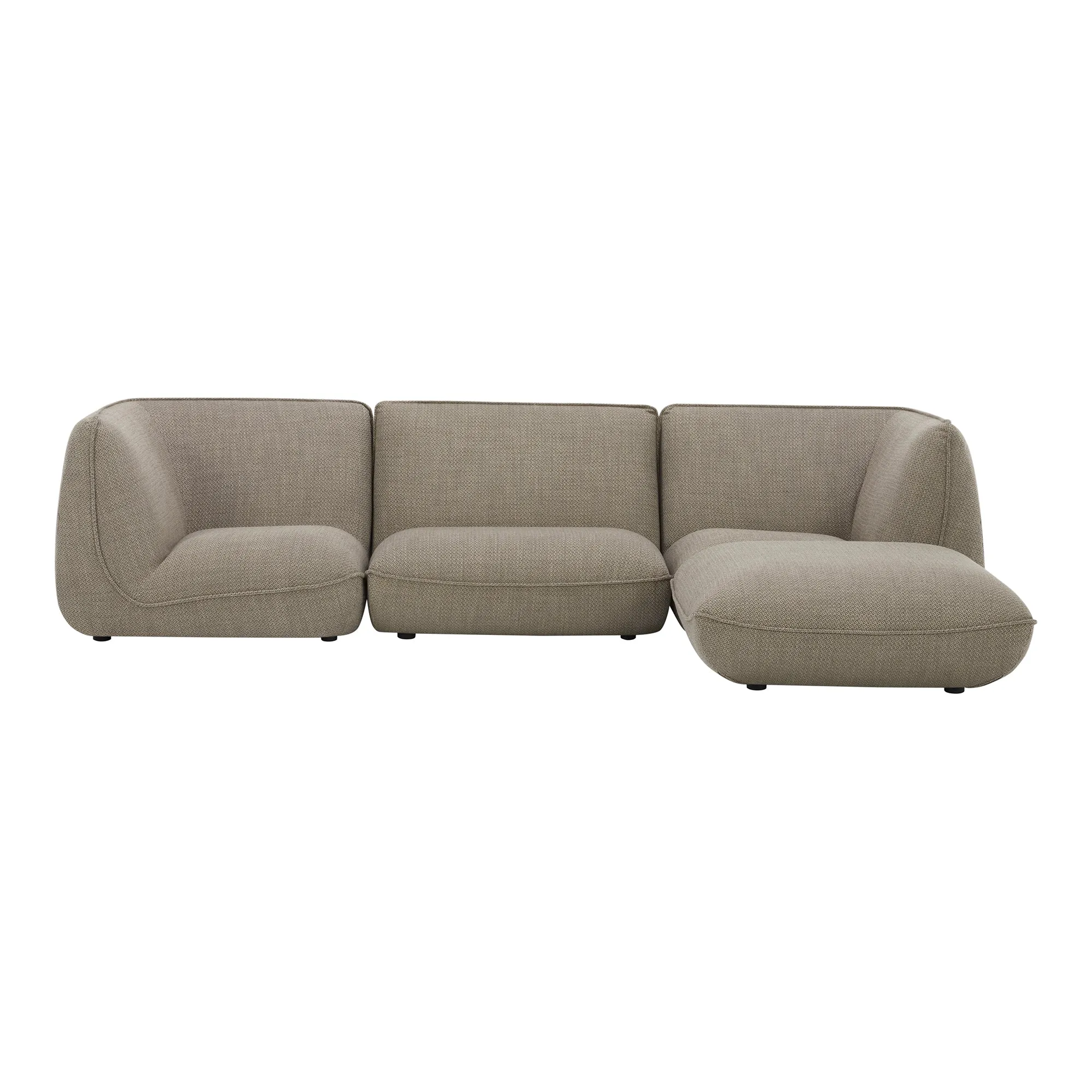 Moe's Home Collection Zeppelin Lounge Speckled Pumice Modular Sectional