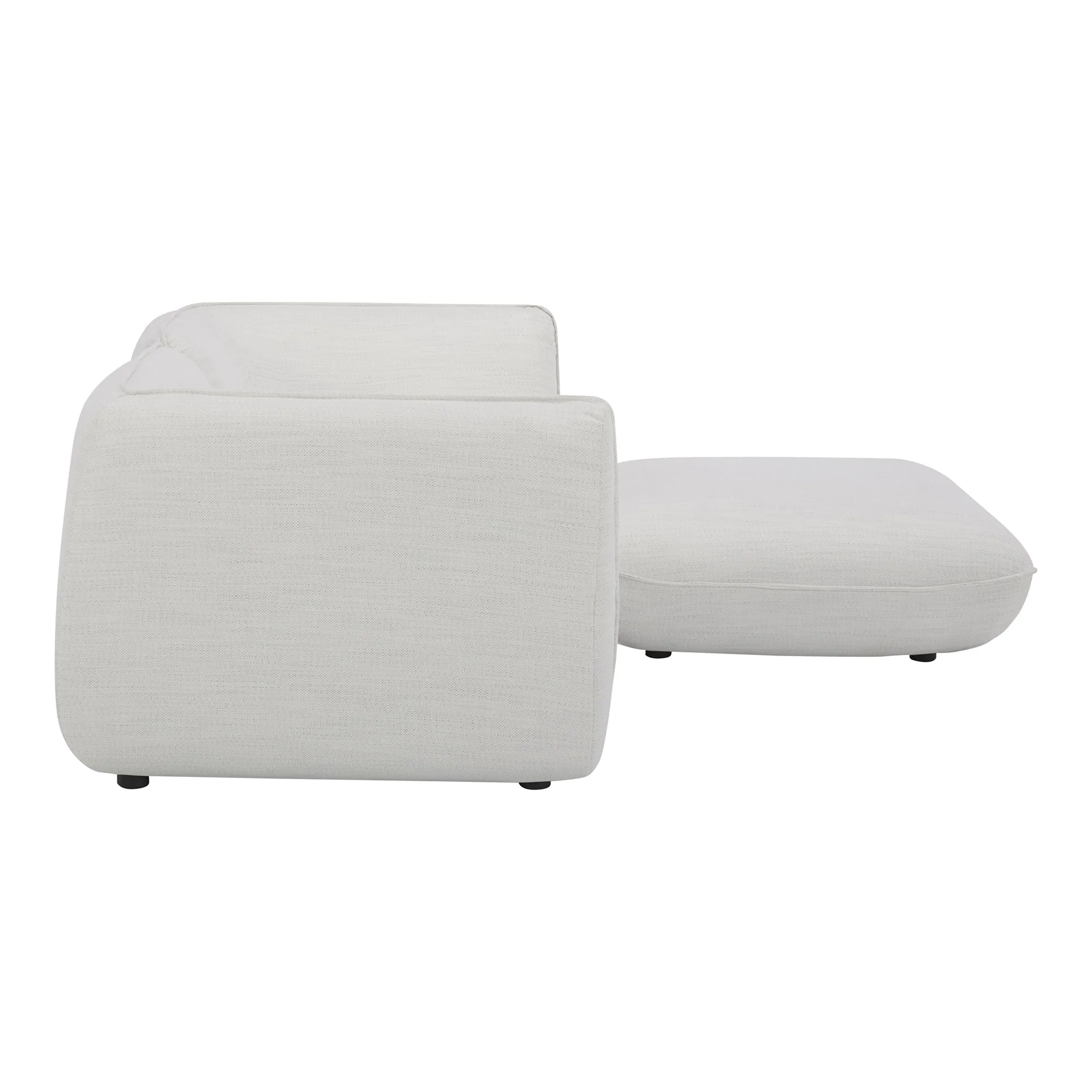 Moe's Home Collection Zeppelin Nook Salt Stone White Modular Sectional