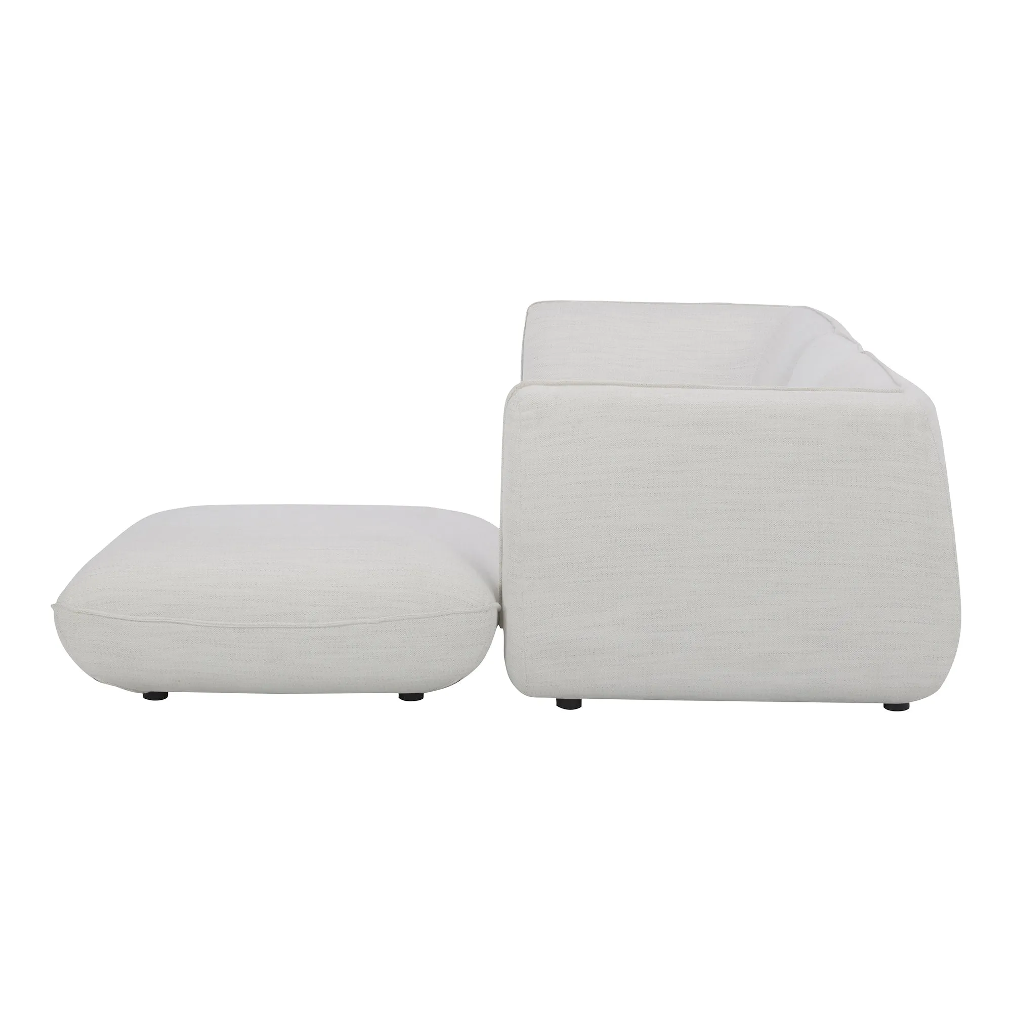 Moe's Home Collection Zeppelin Nook Salt Stone White Modular Sectional
