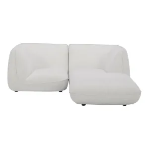 Moe's Home Collection Zeppelin Nook Salt Stone White Modular Sectional