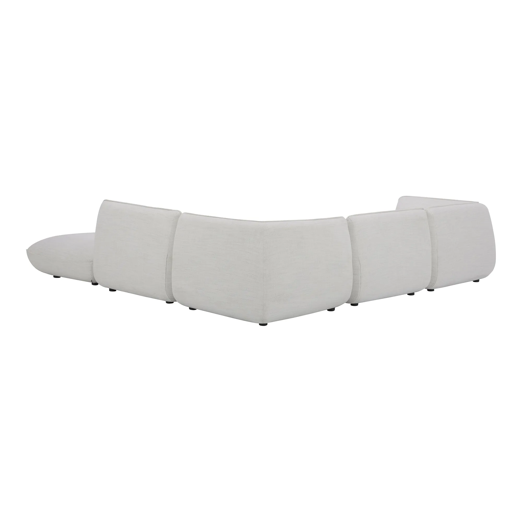 Moe's Home Collection Zeppelin  Salt Stone White Dream Modular Sectional