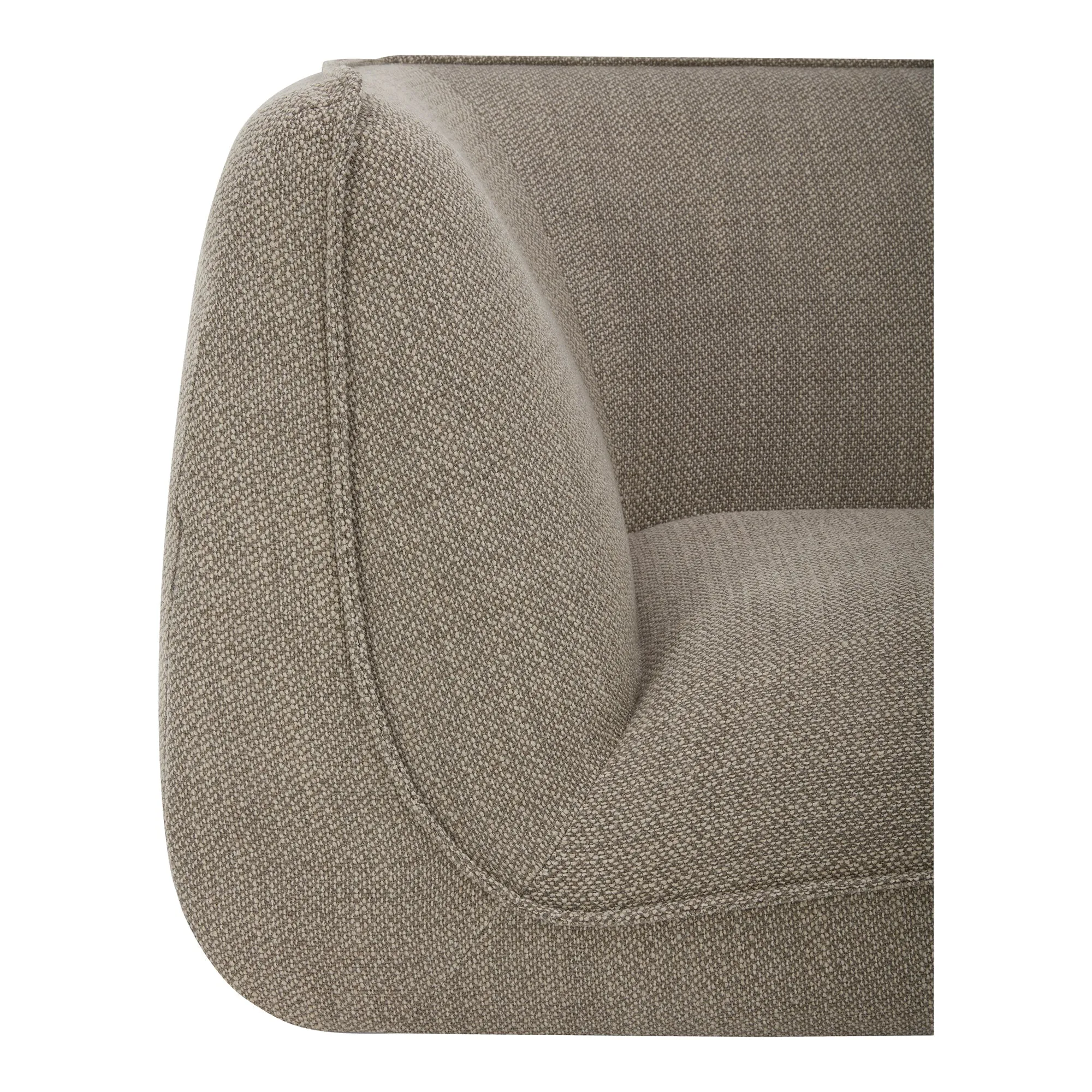 Moe's Home Collection Zeppelin Speckled Pumice Classic L-Shaped Modular Sectional