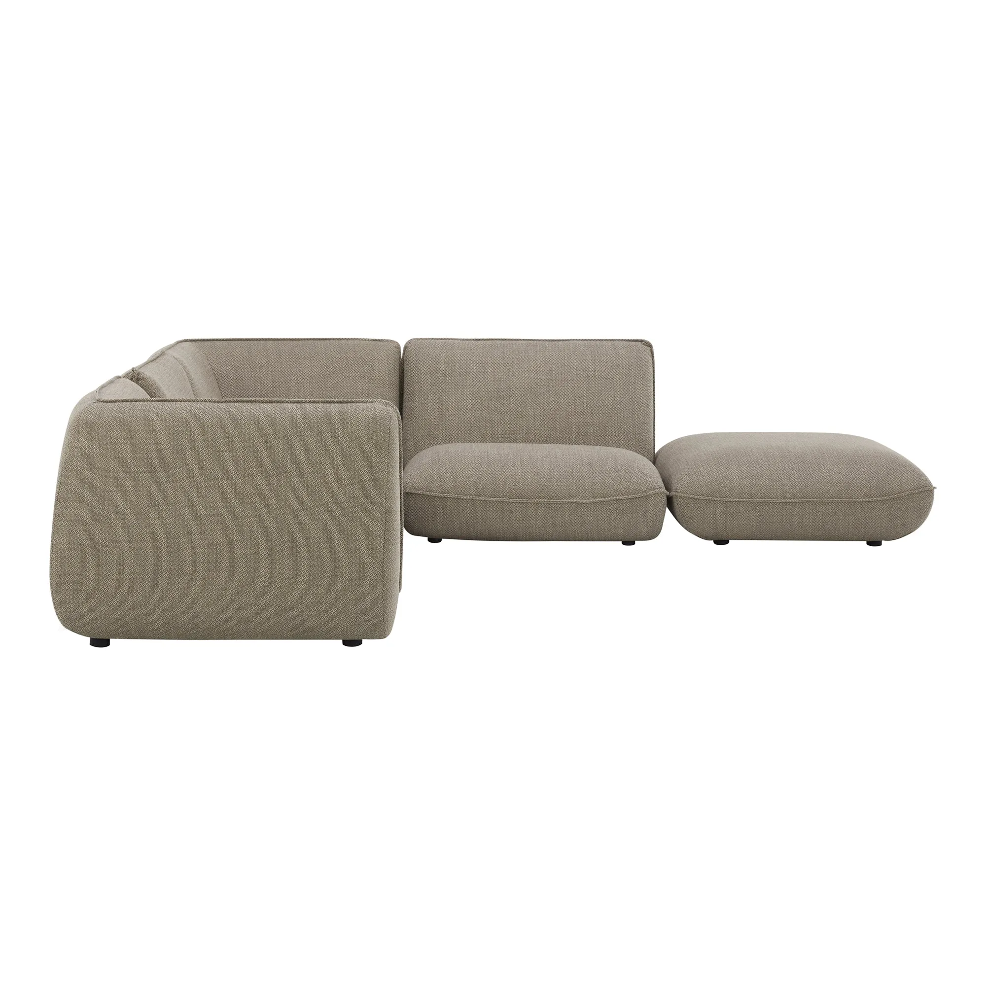 Moe's Home Collection  Zeppelin Speckled Pumice Dream Modular Sectional