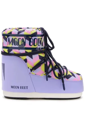 Moon Boot Icon geometric-pattern print boots