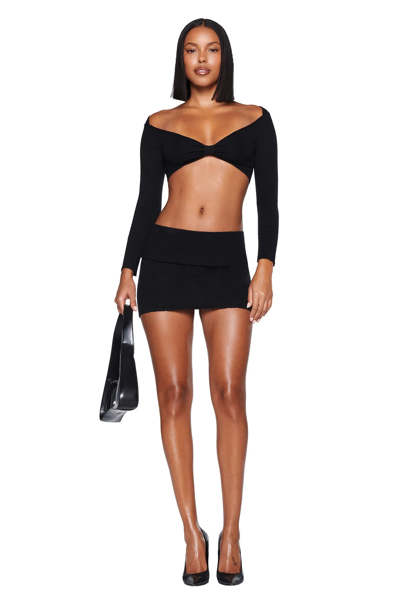 MORGANA CROP TOP - BLACK