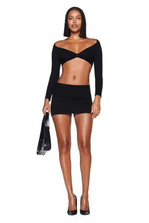 MORGANA CROP TOP - BLACK