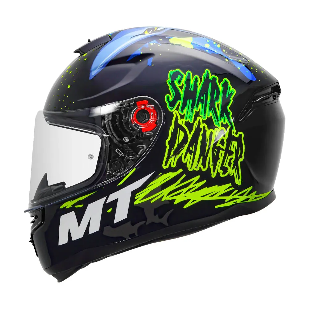 MT Hummer Shark Flu/ Yellow (Gloss) Motorcycle Helmet