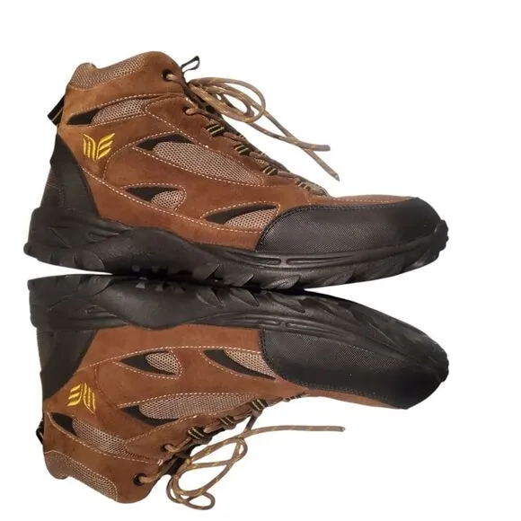 Mt Emey Men's Brown Leather HikingShoes Boots 9703-2L Size 14E