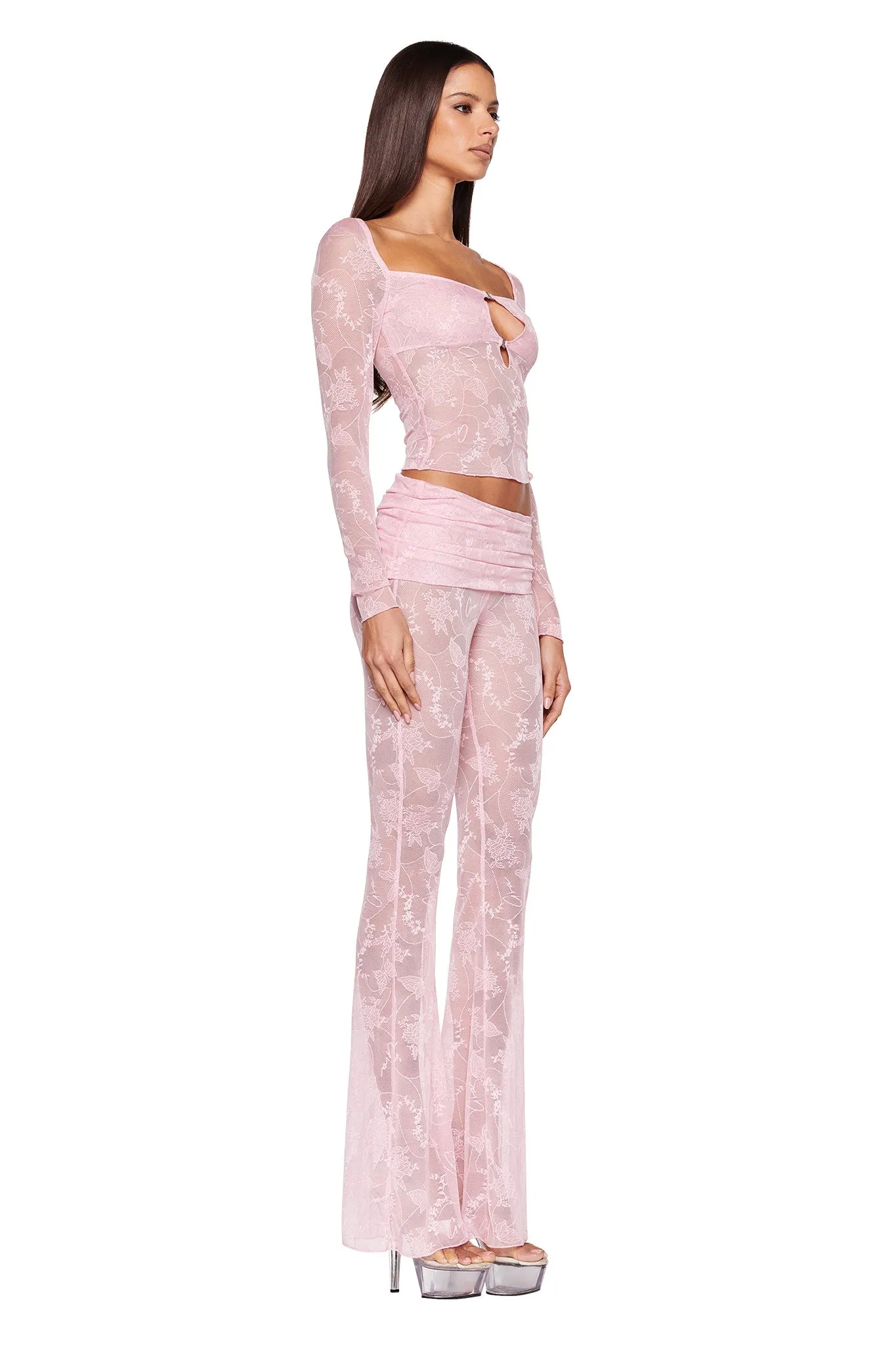 NALLIAH TOP - PINK : LACE