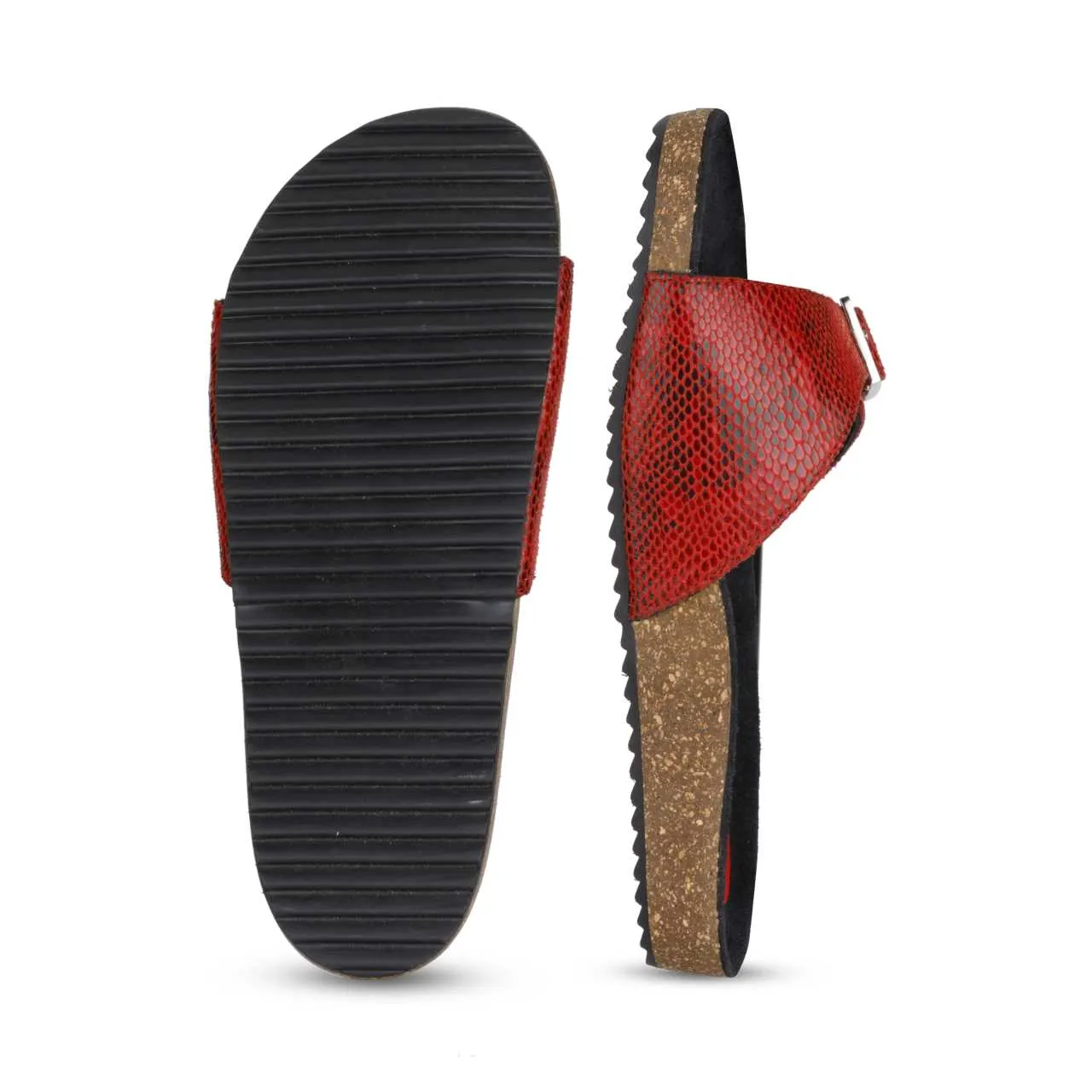 Navi Red Snake Comfort Slipons