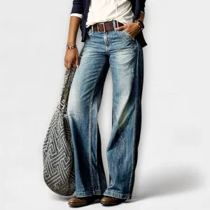 Noah – Elegant Wide Leg Denim Trousers