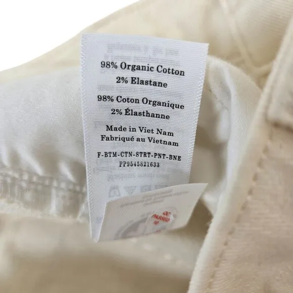 NWOT Everlane The Straight Leg Jeans in Bone Size 8 Long