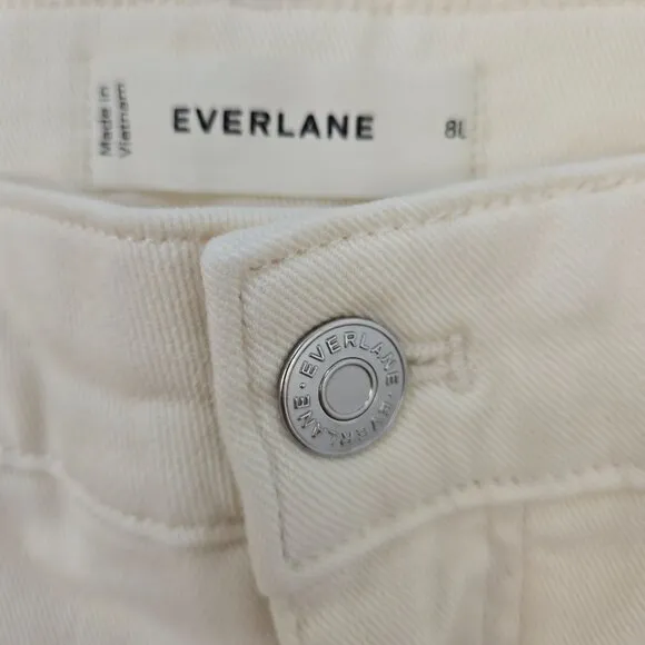 NWOT Everlane The Straight Leg Jeans in Bone Size 8 Long