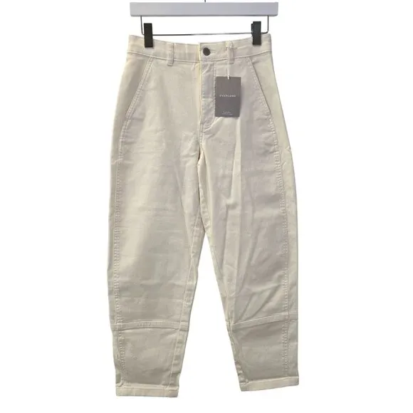 NWT Everlane The Utility Barrel Pant in Bone Size 2