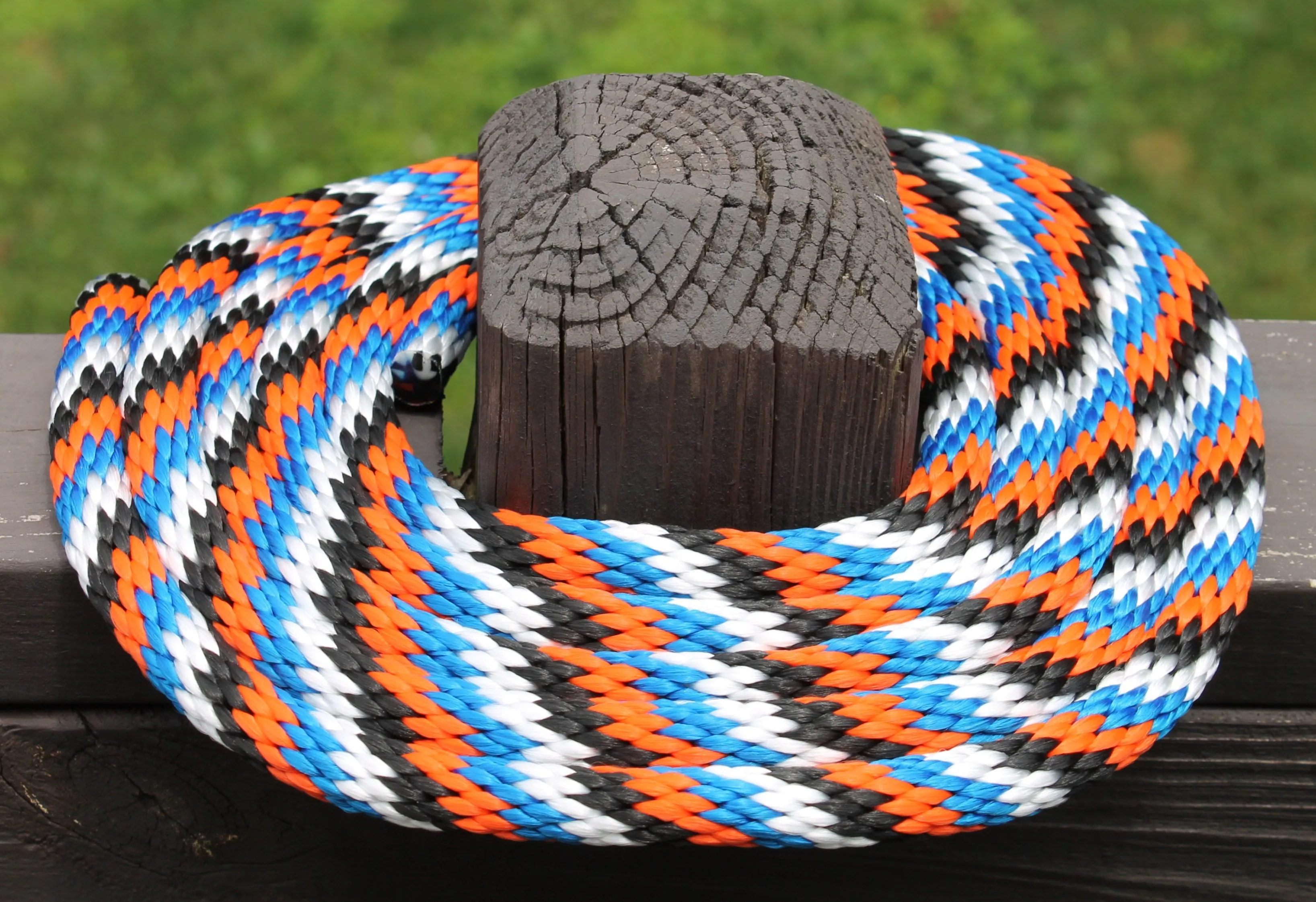 Orange, Blue, White & Black Solid Braided Multifilament Polypropylene Rope