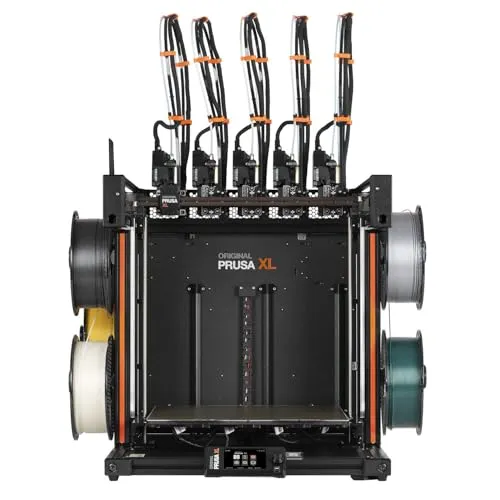 Original Prusa XL Assembled 5-toolhead 3D Printer, Large-Scale CoreXY 3D Printer, Assembled and Tested, Build Volume of 14.17×14.17×14.17 in, 5 Independent toolheads, Multi-Material Experience