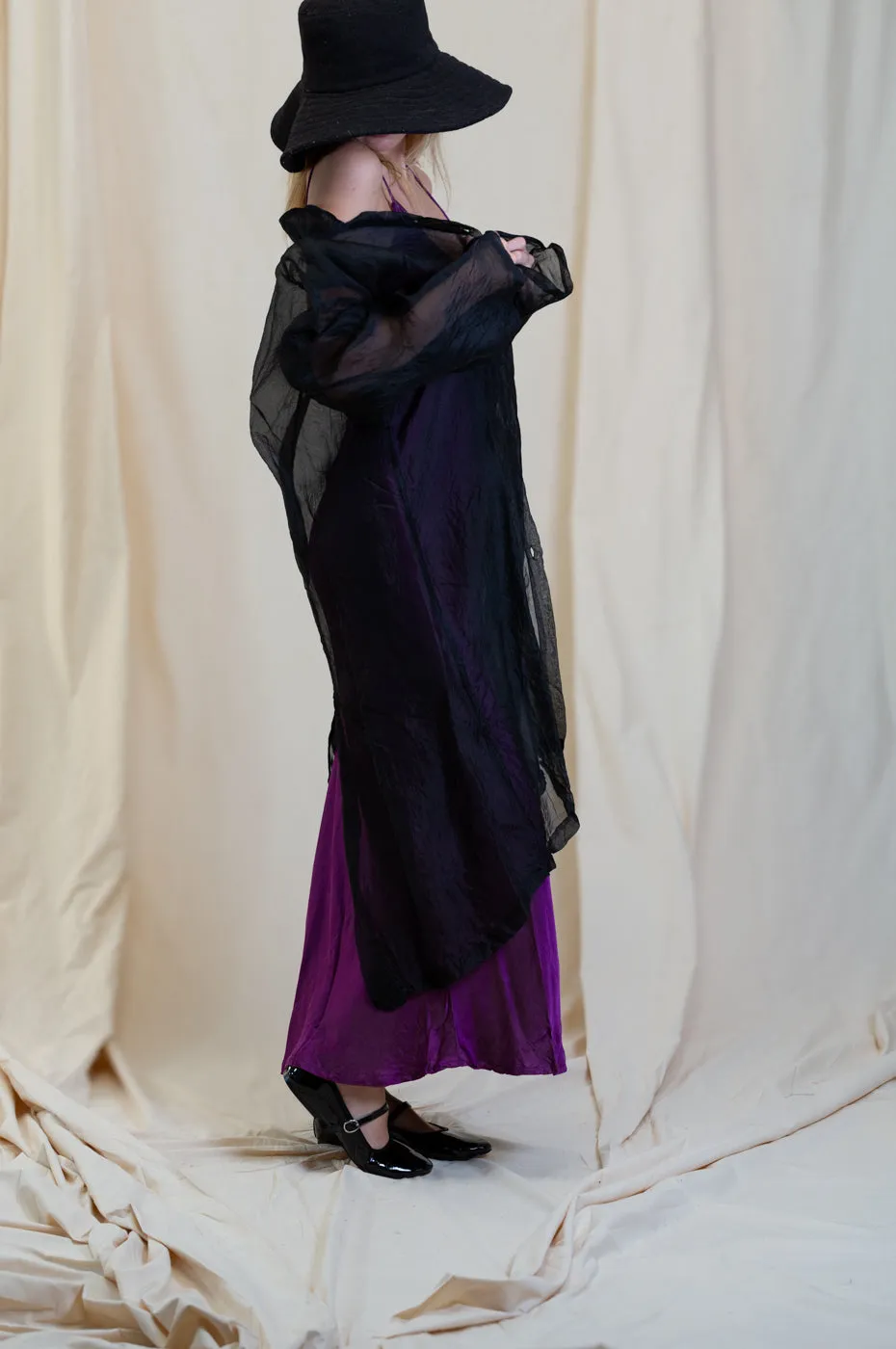 Otomo Silk Slip Maxi Grape