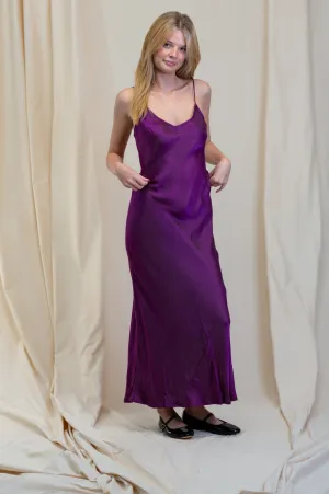 Otomo Silk Slip Maxi Grape