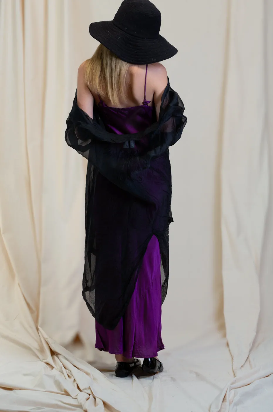 Otomo Silk Slip Maxi Grape