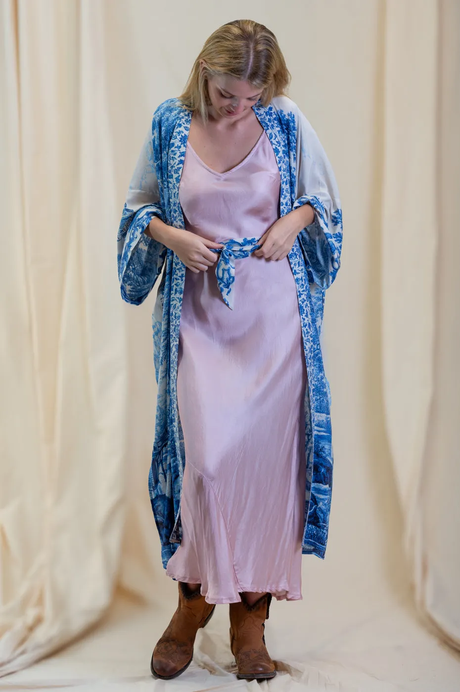 Otomo Silk Slip Maxi Mauve