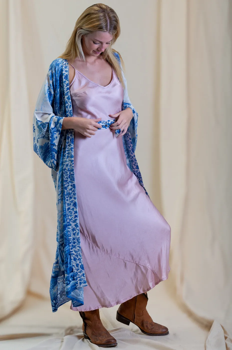 Otomo Silk Slip Maxi Mauve