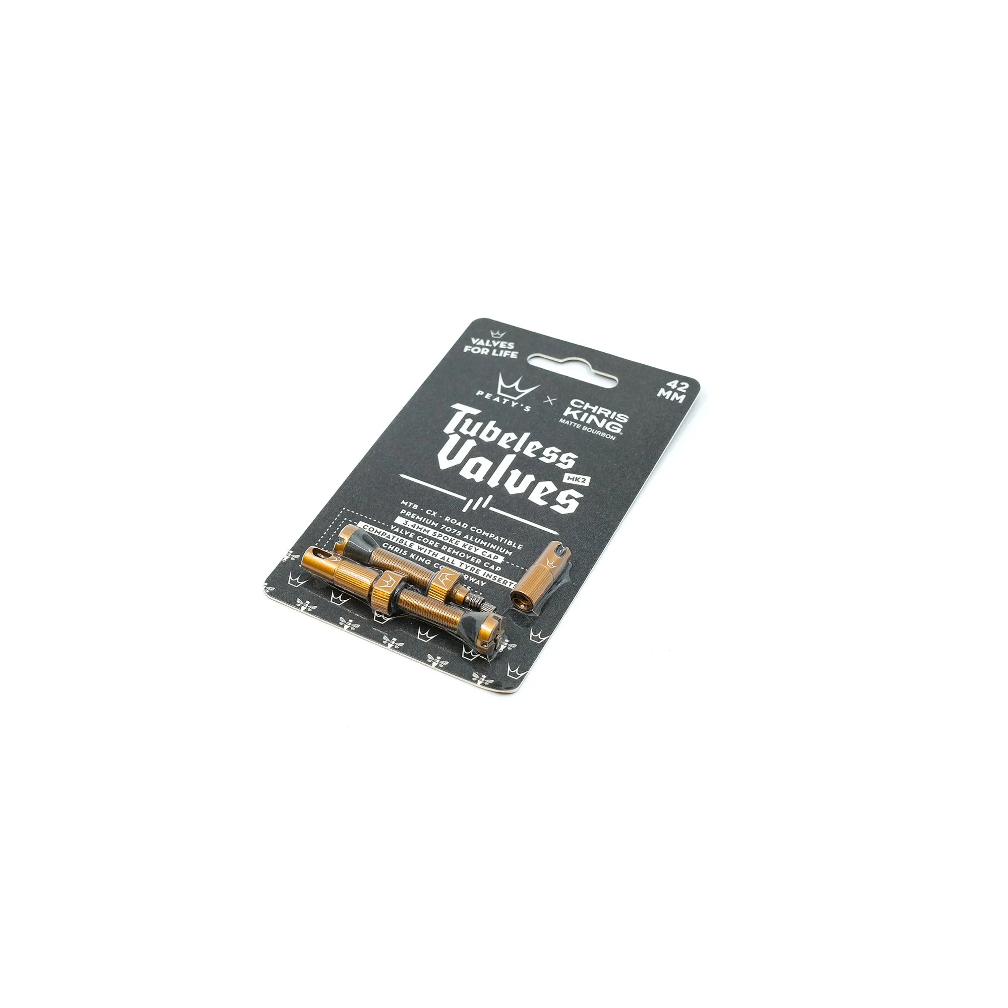 Peaty's x Chris King MK2 Tubeless Valves - Matte Bourbon