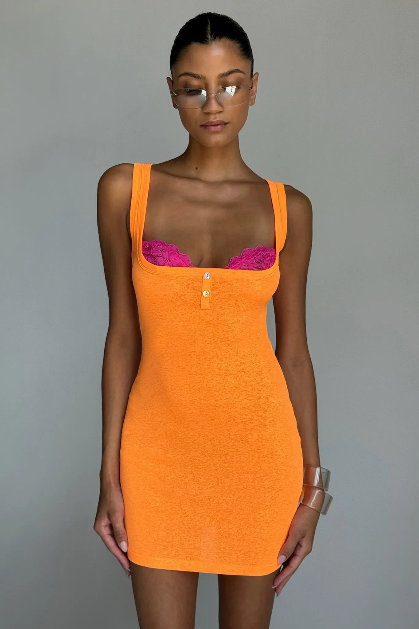 PIPPA MINI DRESS - ORANGE : APRICOT