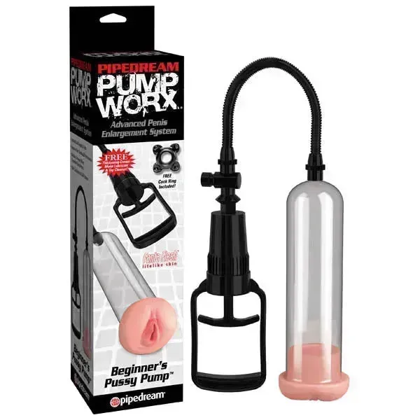 Pump Worx Beginner's Pussy Pump - Penis Pump with Vagina Sleeve