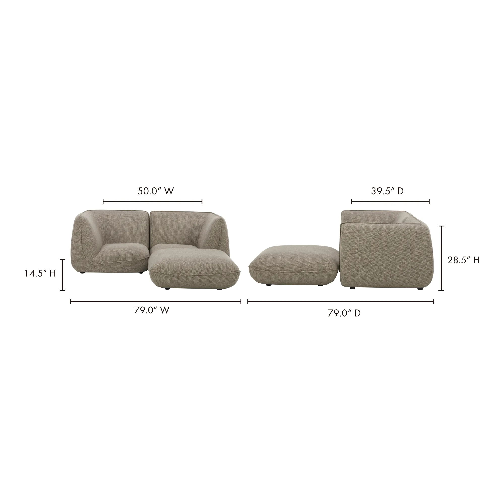 Retro Floating Modular Lounge Set