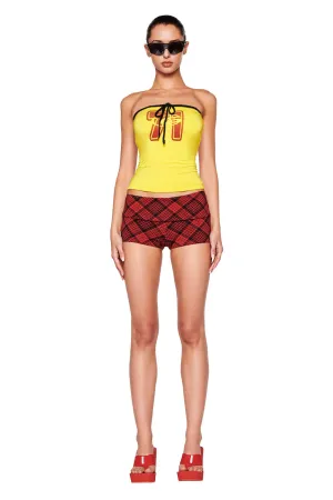 RHIANNON SHORT - RED CHECK