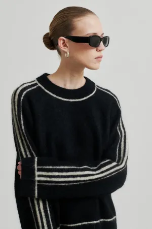 Rosemarie O Neck Knit - Black
